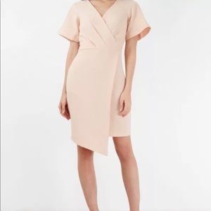 ASOS Closet London pink wrap shift dress 4